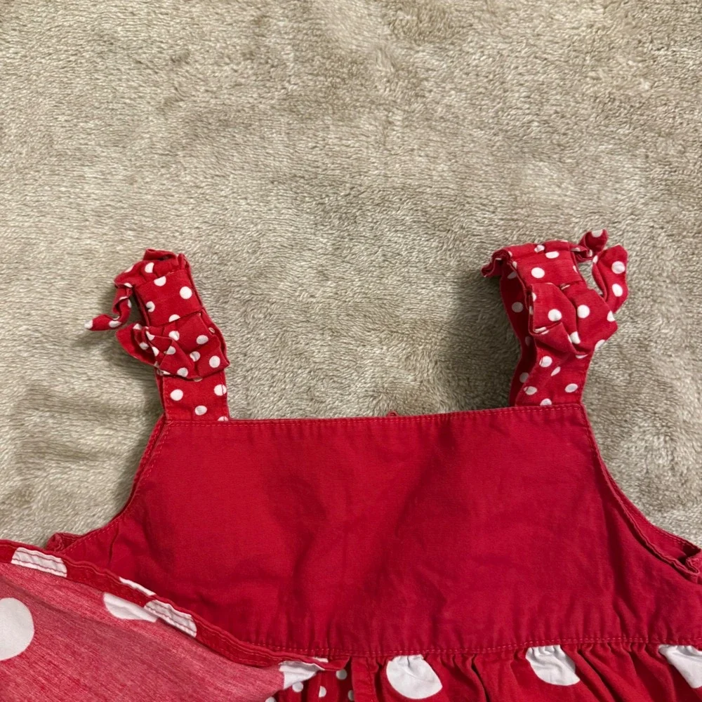 Gymboree Girls Red Polka Dot Top and Ladybug Denim Shorts Set Size 5